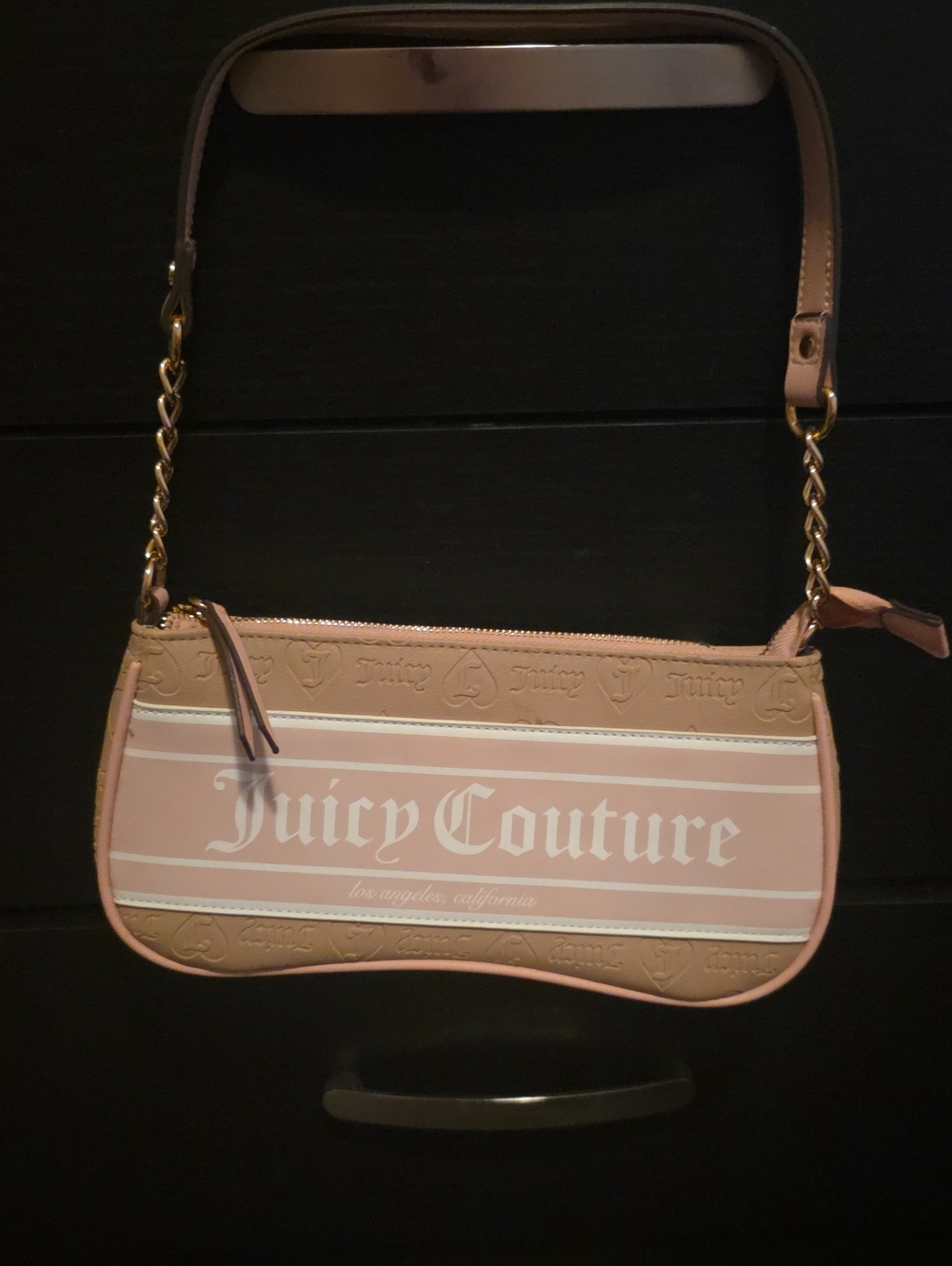 Juicy Couture Pink Logo Shoulder Bag/ Like NEW/NO FLAWS.